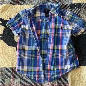 Ralph Lauren Kids Blue Plaid Shirt